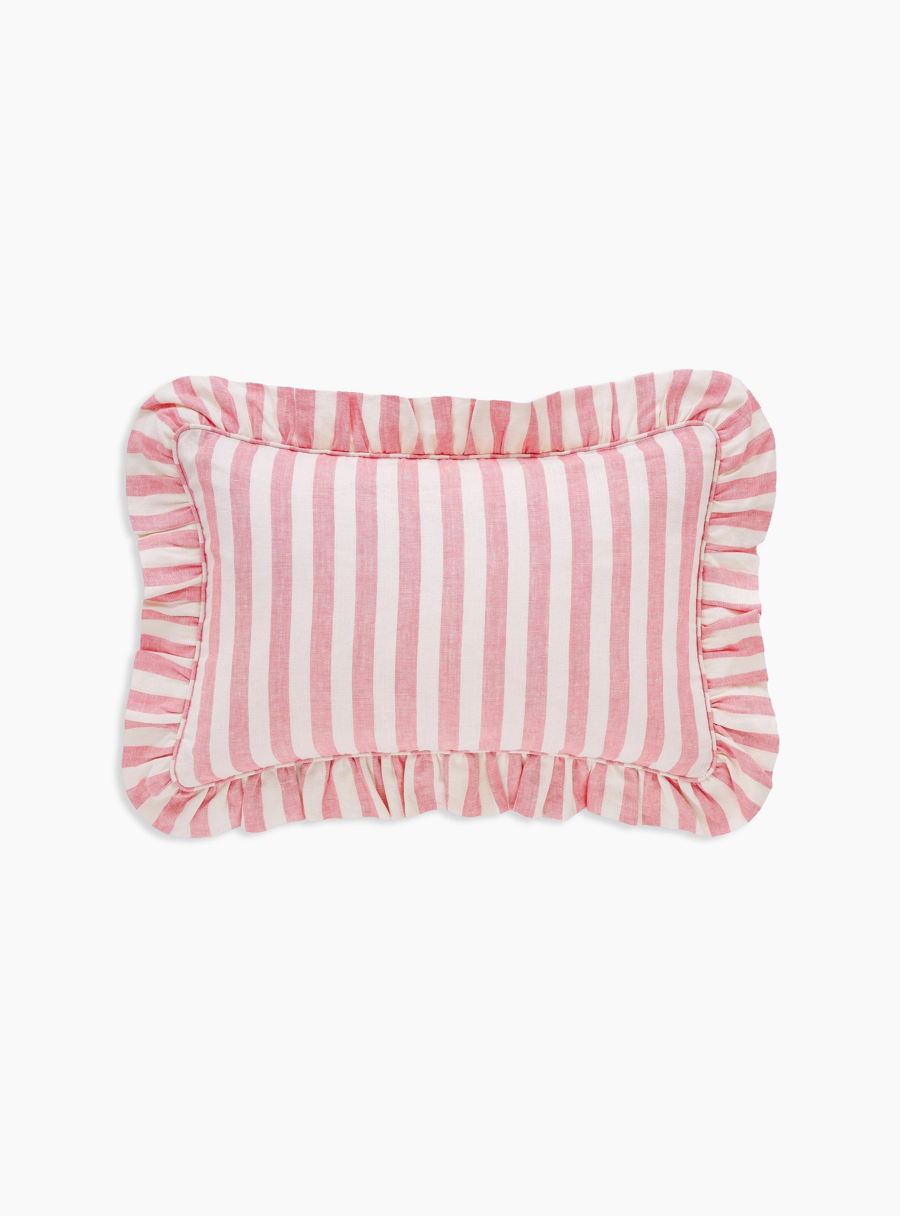 Candy Stripe Embroidered Frill Cushion