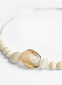 Ceramic, Glass and Stone Beaded Sterling Silver Choker Ecru from Helena Rohner at Couverture & The Garbstore 
Detail