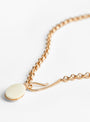 Gold Plated Flat Oval Stone Pendant Bone from Helena Rohner at Couverture & The Garbstore Pendant 