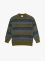 George Sweater Blue Green Stripe by Polar Skate Co. at Couverture and The Garbstore 