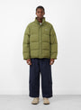 Basic Puffer Army Green by Polar Skate Co. at Couverture and The Garbstore on model 