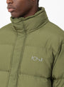 Basic Puffer Army Green by Polar Skate Co. at Couverture and The Garbstore close up 