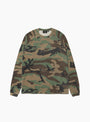 Raglan Thermal Basic Stock from Stüssy in Woodland Camo at Couverture & The Garbstore 
Front 