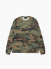 Raglan Thermal Basic Stock from Stüssy in Woodland Camo at Couverture & The Garbstore 
Front 