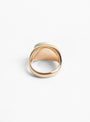 Gold Plated Flat Oval Stone Ring Bone from Helena Rohner at Couverture & The Garbstore Back