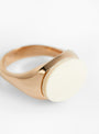 Gold Plated Flat Oval Stone Ring Bone from Helena Rohner at Couverture & The Garbstore side