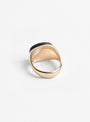 Gold Plated Flat Oval Stone Ring Onyx from Helena Rohner at Couverture & The Garbstore Back