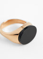 Gold Plated Flat Oval Stone Ring Onyx from Helena Rohner at Couverture & The Garbstore Details