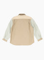 Grande Zip Shirt Tan by TDR at Couverture and The Garbstore rear 