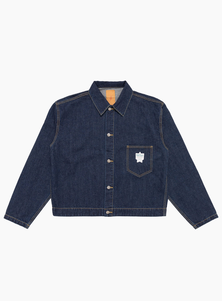 Hemp Denim Overshirt in Rinse from TDR at Couverture & The Garbstore
Front 