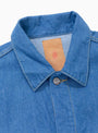  Denim Overshirt in Rinse from TDR at Couverture & The Garbstore
collar