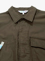 Warden Shirt Olive by TDR at Couverture and The Garbstore close up