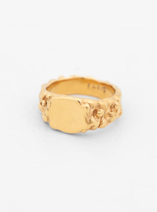 Small Roca Signet Ring Gold by Faris | Couverture & The Garbstore