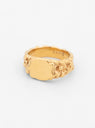 Small Roca Signet Ring Gold by Faris | Couverture & The Garbstore
