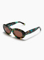 Courtney Sunglasses Aqua Tortoise Sun Buddies Arms