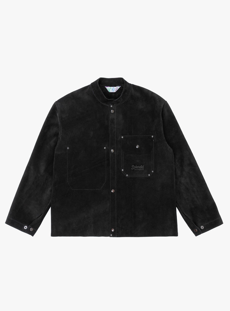 The Forge Guard Suede Jacket from TDR in Black at Couverture & The Garbstore
front 