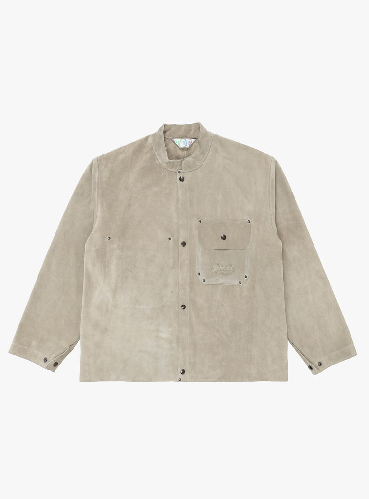  Forge-Guard Suede Jacket Light Grey from TDR at Couverture and The Garbstore
front 