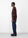 Houndstooth Knit Jumper Burgundy by Dime at Couverture and The Garbstore side profile