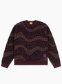 Houndstooth Knit Jumper Burgundy by Dime at Couverture and The Garbstore