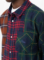 Triple Plaid Shirt Multi by Dime at Couverture and The Garbstore on model close up 