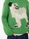 Wolf Dog Jumper Green from Wild Animals at Couverture & The Garbstore
detail 