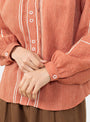 The Willow Shirt comes in Brick from Sideline at Couverture & The Garbstore
detail