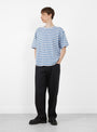Baggy 5 Pocket Pants Black (One Wash) by CIOTA at Couverture & The Garbstore model front 