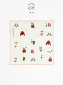 C25 Couverture Embroidered Scarf Chalk from Laite Works at Couverture & The Garbstore
Front 