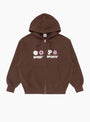 Multi Monogram Hooded Sweatshirt Chocolate from Pawa Speed Sports at Couverture & The Garbstore
front