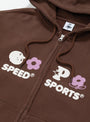 Multi Monogram Hooded Sweatshirt Chocolate from Pawa Speed Sports at Couverture & The Garbstore detail 