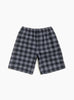 The Plaid Beach Short from Stüssy comes in Black at Couverture & The Garbstore back 