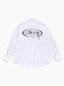 Standard LS Logo Shirt Blue Stripe from Stüssy at Couverture & The Garbstore back 