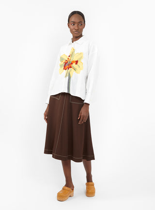 Hand Embroidered Cotton Shirt Jonquille Off White by Mii Collection | Couverture & The Garbstore