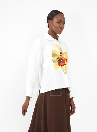 Hand Embroidered Cotton Shirt Jonquille Off White by Mii Collection by Couverture & The Garbstore