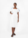 Frida Dress White Embroidered by Sideline | Couverture & The Garbstore