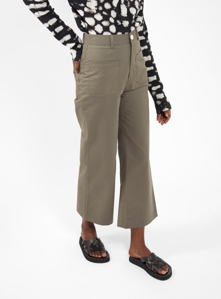 Cleo Trousers Olive Green by Sideline by Couverture & The Garbstore