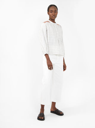 Luna Top White Check by Sideline | Couverture & The Garbstore