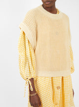 Olivia Linen Vest Lemon Yellow by Apiece Apart | Couverture & The Garbstore