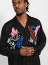 Floral Embroidery Shirt Black by Noma t.d. by Couverture & The Garbstore