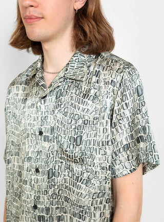 Croc Pattern Silk Shirt Tan by Stüssy | Couverture & The Garbstore