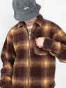Shadow Plaid Sherpa Zip Shirt Brown by Stüssy | Couverture & The Garbstore