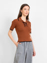 Gloria Knitted Top Brown by Naya Rea | Couverture & The Garbstore