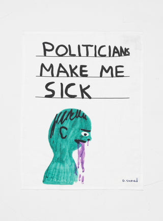 Politicians Make Me Sick Tea Towel by Third Drawer Down | Couverture & The Garbstore
