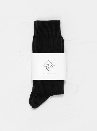 Rib Ankle Socks Black by Baserange by Couverture & The Garbstore