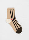 Match Stick Crew Socks Beige by Hansel From Basel by Couverture & The Garbstore