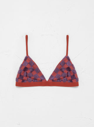 Mississippi Checked Bra Purple and Rose by Baserange by Couverture & The Garbstore