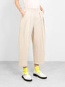 Canvas Pleated Trouser Beige by 7115 by Szeki | Couverture & The Garbstore