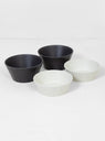 Alfresco Bowl Set of 4 Black & White by Kinto by Couverture & The Garbstore