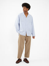 ODU Shirt Jacket Blue Stripe by nanamica | Couverture & The Garbstore