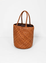 Jacky Woven Leather Bucket Tan by Dragon Diffusion | Couverture & The Garbstore
